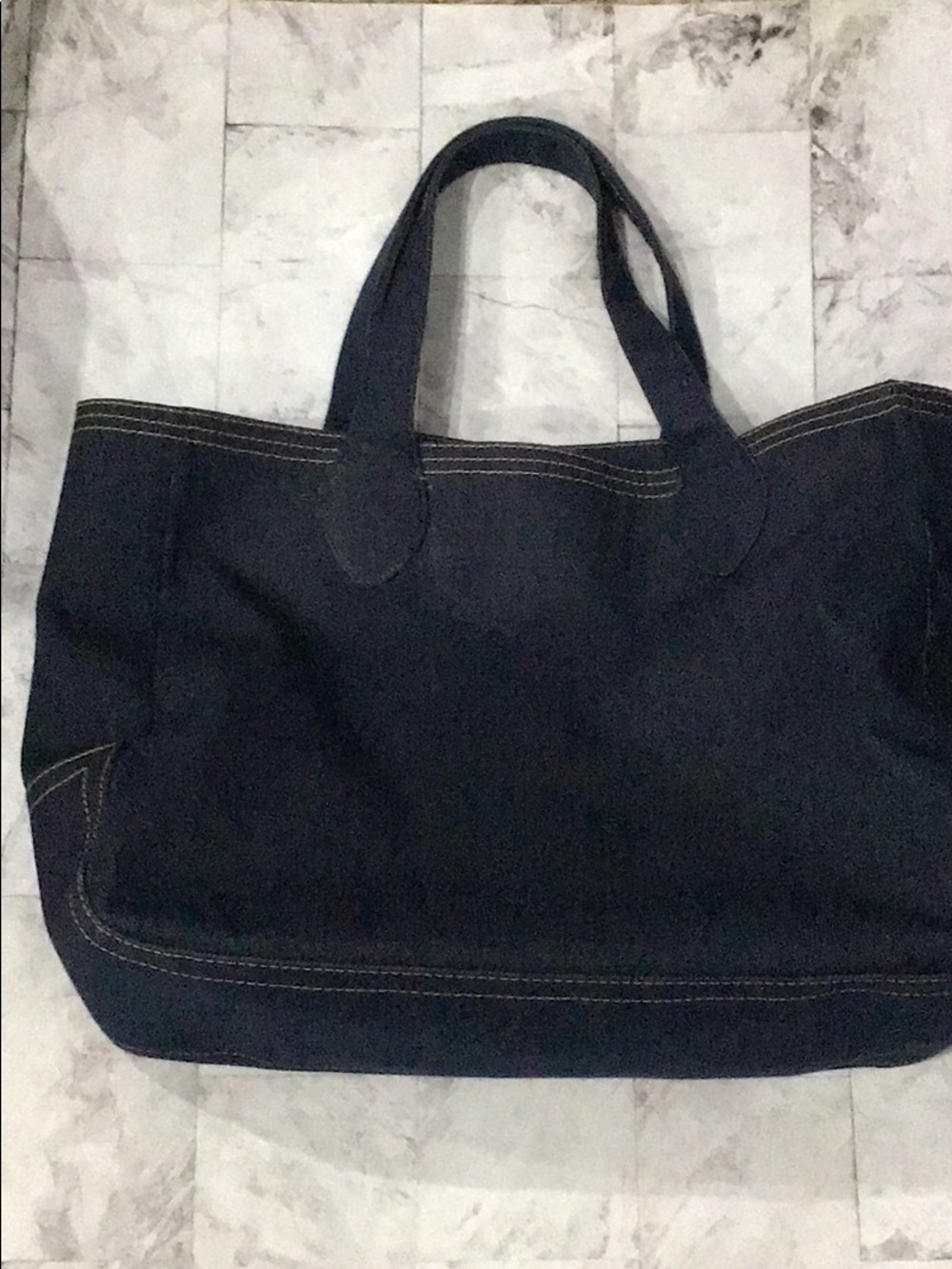 gap dark denim tote
